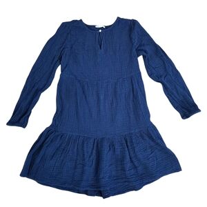 BeachLunchLounge Long Sleeve Cotton Gauze Mini Dress- M